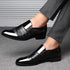 Elegant Slip-On Formal Dress Shoes for Men - Plus Size Pointed Toe Wedding and Business Casual Footwear